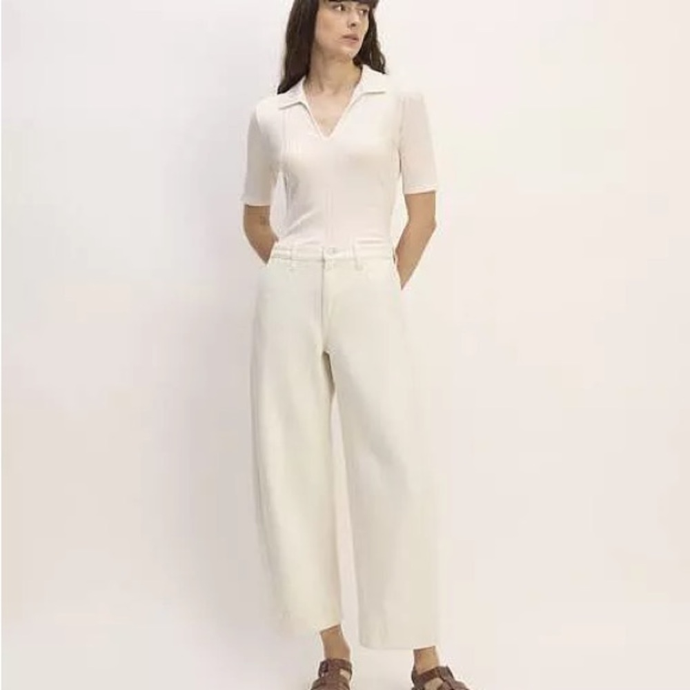 Everlane Summer Barrel Ecru Jeans